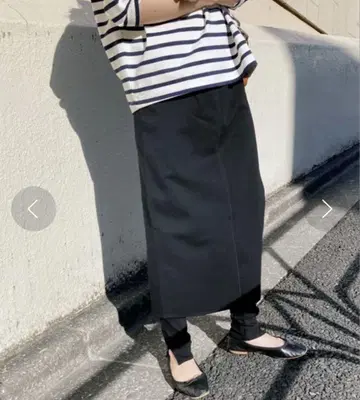 [SLOBE IENA] 분또 레이어드 레깅스 스커트 BLACK FREE
