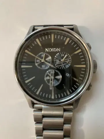 NIXON 닉슨 손목시계 아날로그 SENTRY CHRONO 실버