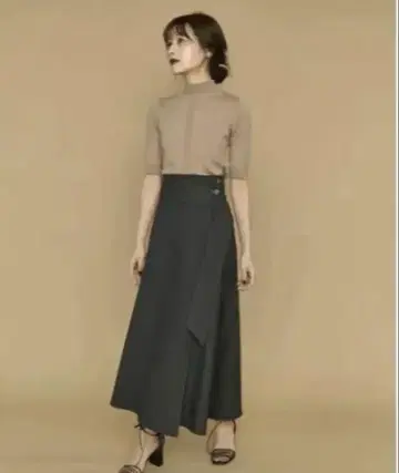 L'or Irregular hem Wrap Skirt
