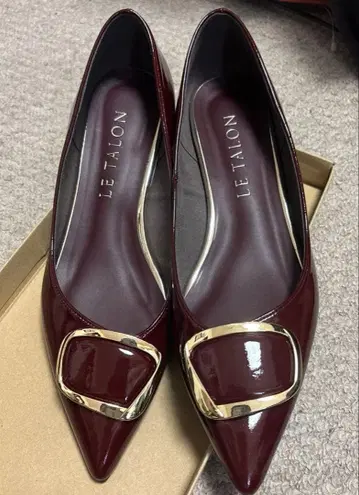 뉴앙스 버클 펌프스 와인 24cm