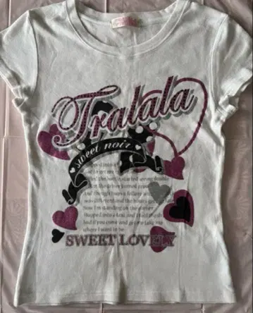 TRALALA T셔츠 헤이세이 갸루 초레어