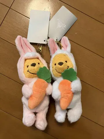 디즈니 스토어 푸우 토끼 코스튬 키링 세트 한정판