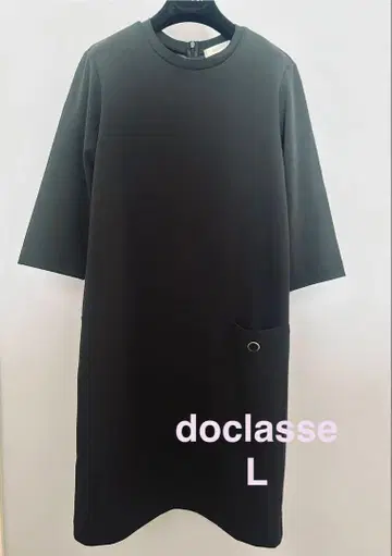 doclasse 포켓 원피스 L 네이비 두클라쎄