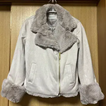미슈마슈 스웨이드 퍼 라이더 자켓