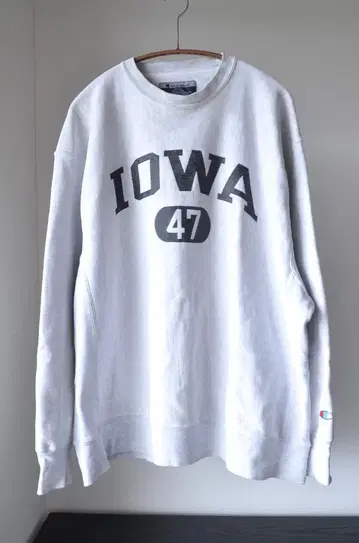 90s~00s champion 프리미엄 리버스 위브 IOWA 그레이