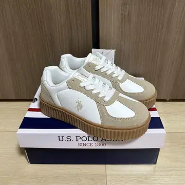 U.S. POLO ASSN. 스니커즈 화이트/베이지