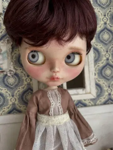 새상품 네오 브라이스 아이시 인형 사이즈 가발 다크 브라운 베리 쇼트