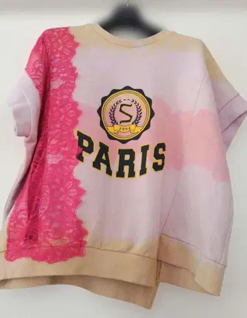 페네로페 PARIS 로고 레이스 장식 맨투맨