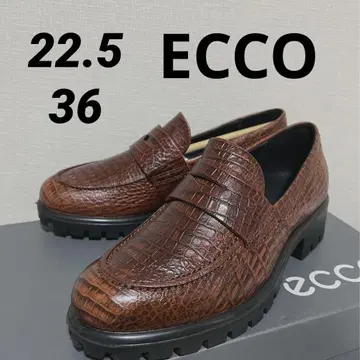 새상품 에코 로퍼 모드 트레이 여성용 22.5cm 악어 엠보싱 36