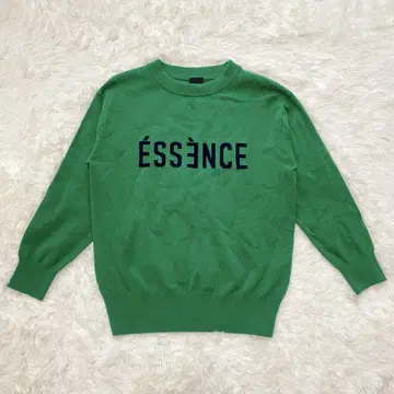 Spick & Span 울 100% 니트 ESSENCE 로고 그린
