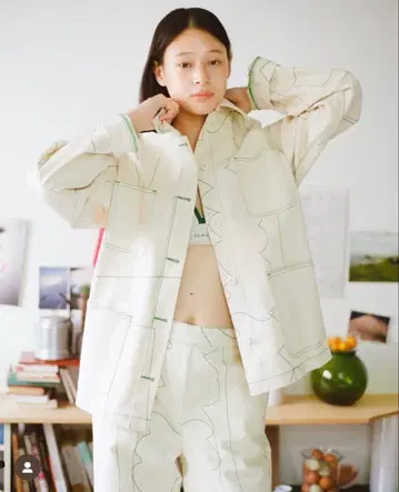 PAMM 화이트 라인 디자인 자켓