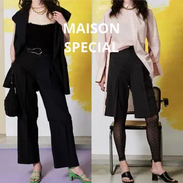 MAISON SPECIAL 2way 턱 팬츠 슬랙스 여성용