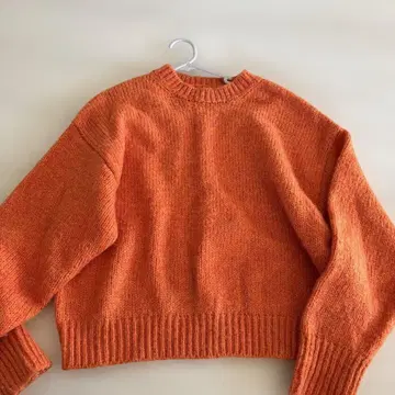 언그리드 Ungrid 컬러 모헤어 혼방 루즈 니트 오렌지