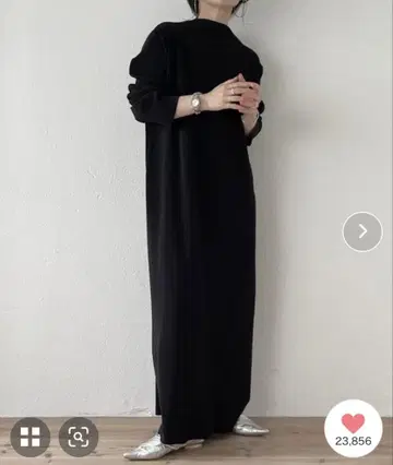 블랙 리브 롱 원피스