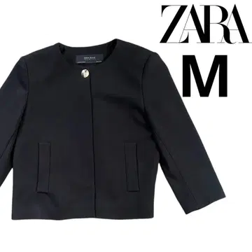 ZARA 블랙 노카라 자켓 M
