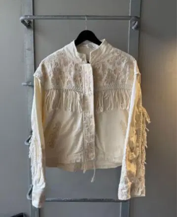 ZARA 프린지 자수 코튼 자켓 하이 디자인