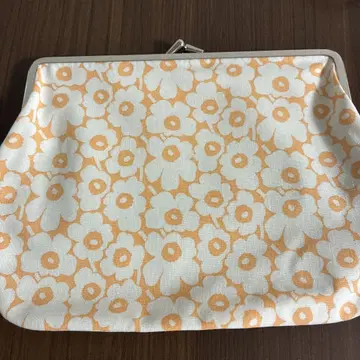 미사용 marimekko 우니코 오렌지 가마구치 파우치