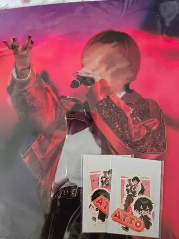 미개봉 Thanks Party 복권 앗토 클리어 포스터 3장 스티커 2장