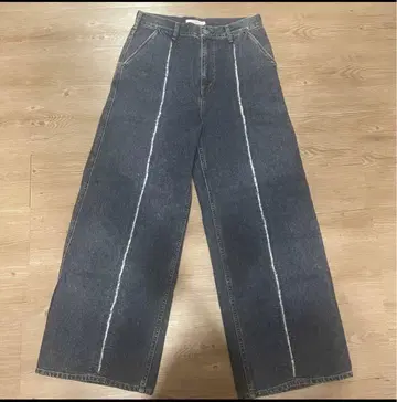 지에다 커팅 와이드 데님