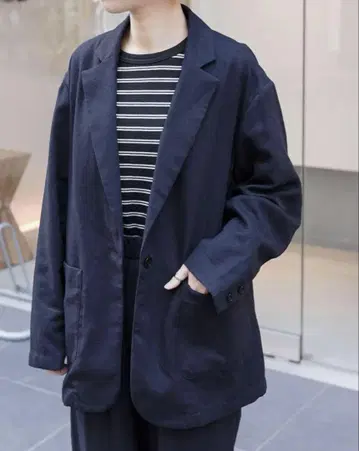 [ URBAN RESEARCH DOORS ] 헴프 혼방 테일러드 자켓