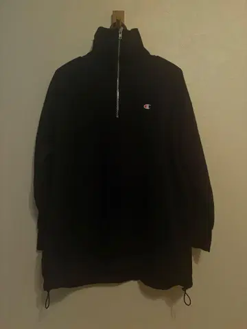 Champion 블랙 하프 지퍼 트레이닝복