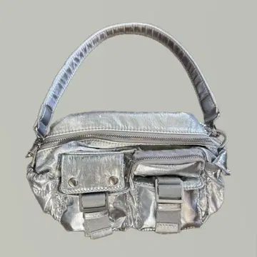 ZARA 포켓 숄더백 실버
