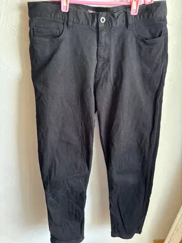 ZARA 남성용 블랙 스트레이트 데님 46 사이즈