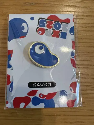 오사카 간사이 박람회 코먀쿠 핑 배지 파랑 미쿠미쿠