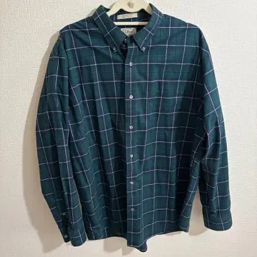 L.L Bean 남성용 XL 그린 셔츠 긴팔 셔츠