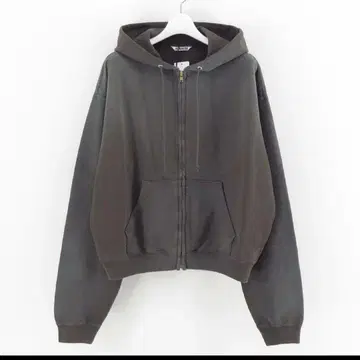 AURALEE PIMA LIGHT SWEAT ZIP PARKA 5 블랙