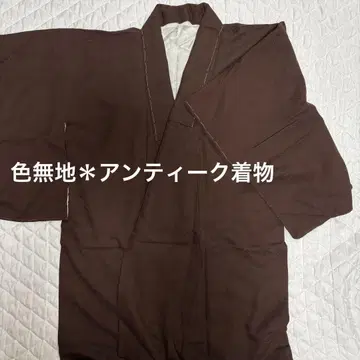 앤티크 기모노 이로무지 실크 코몬