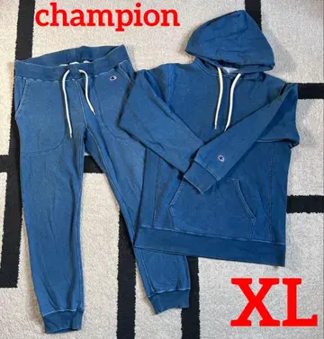 챔피온 Champion 맨투맨 셋업 [ XL ] 워시 블루