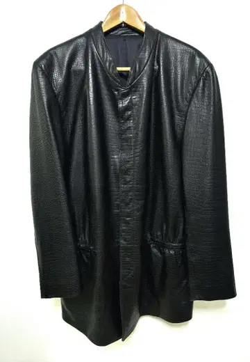 스탠드 카라 양가죽 가죽 자켓