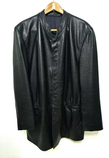 스탠드 카라 양가죽 가죽 자켓