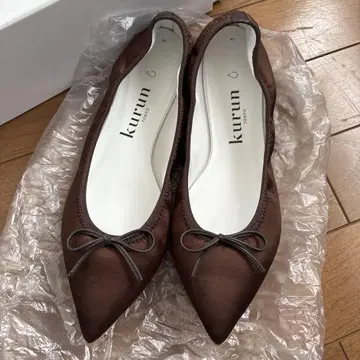 kurun 브라운 플랫슈즈 24cm