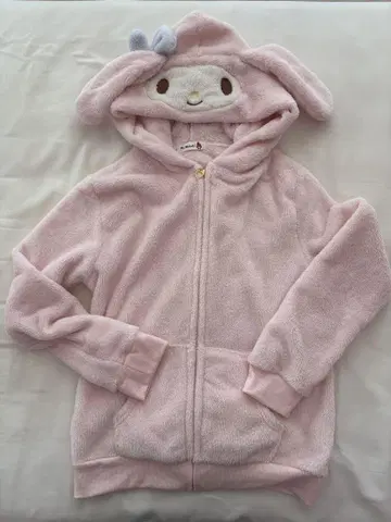 마이멜로디 마이멜로 포근포근 복슬복슬 후드 부착 후드티