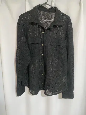 Black Lace Mash LS Shirt