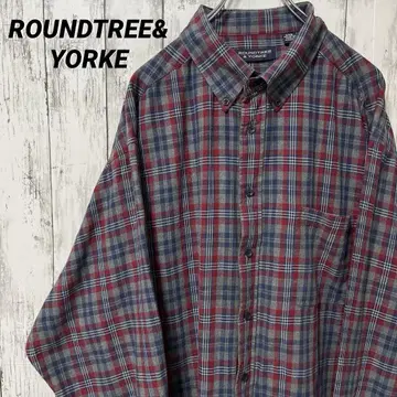 C2608 ROUNDTREE&YORKE 체크 긴팔 셔츠