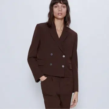 ZARA 브라운 테일러드 자켓