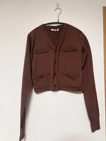 AURALEE 브라운 긴팔 가디건 택 포함 새상품