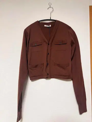 AURALEE 브라운 긴팔 가디건 택 포함 새상품