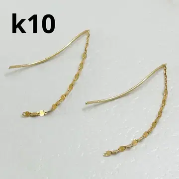 agete 아가트 플레이트 링크 아메리칸 드롭 귀걸이 K10