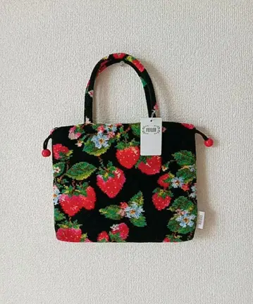 FEILER 페일러 스트로베리 필드 복조리 백 새상품 미사용 블랙
