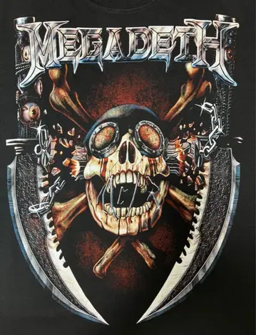 택 포함 미사용 새상품 MEGADETH/메가데스 밴드 T셔츠 L사이즈