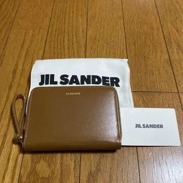 새상품급 JIL SANDER 질 샌더 브라운 접이식 지갑