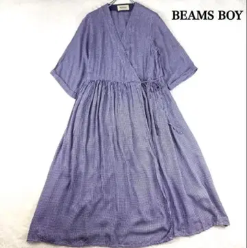 BEAMS BOY 깅엄 체크 롱 원피스