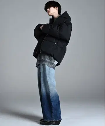ADRER 빈티지 메이크 와이드 테이퍼드 데님 M 사이즈