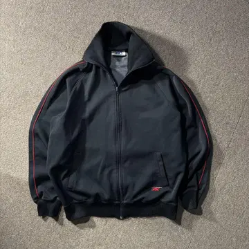 80s 90s asics 트랙 자켓 저리 아식스 블랙 빨간색