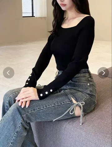 RESEXXY 심플한 디자인 니트탑