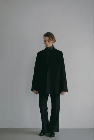 HER. 캐시미어 블렌드 오버 자켓 블랙